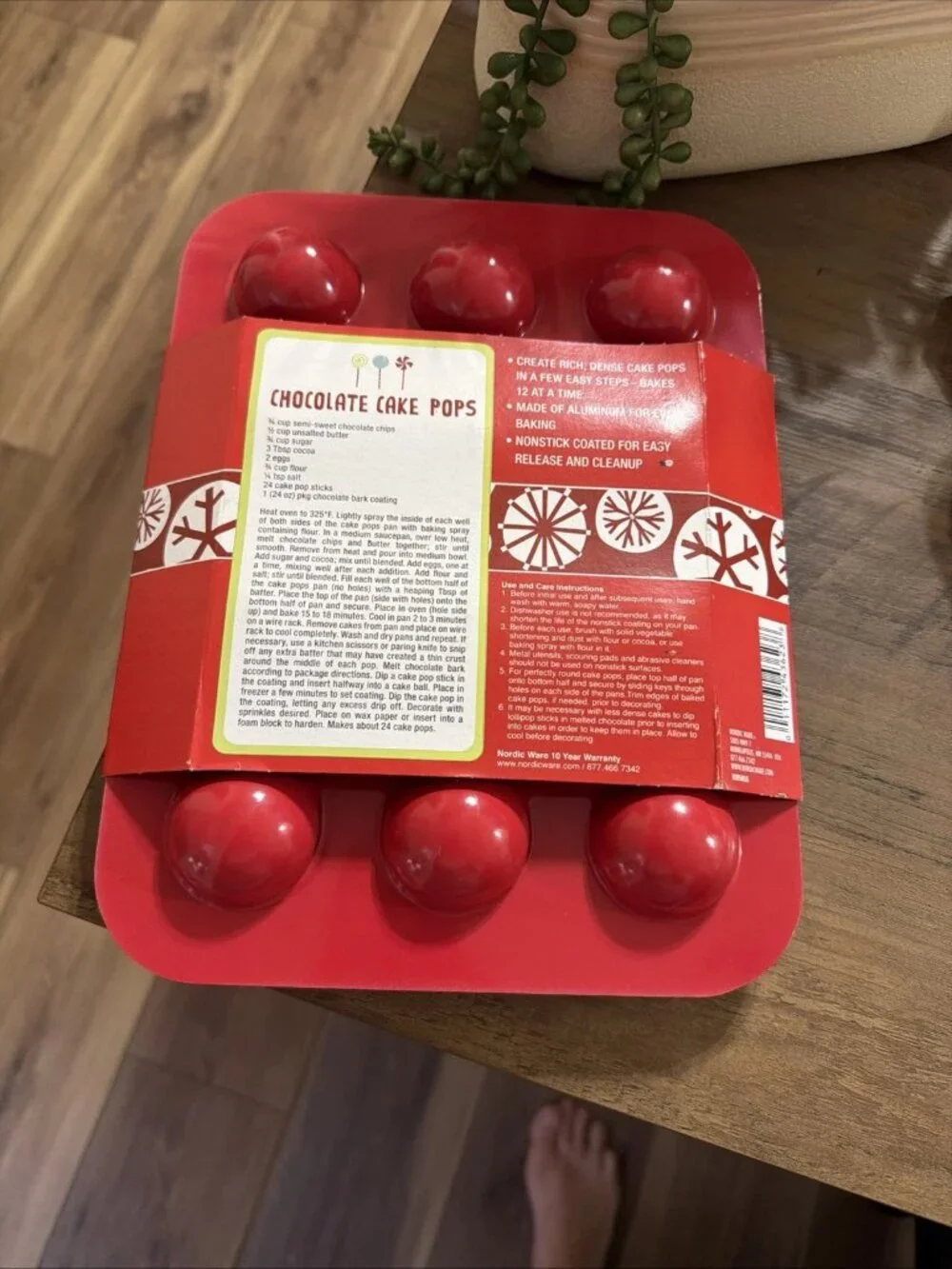 Nordic Ware Cake Pop Pan In Red - NWT